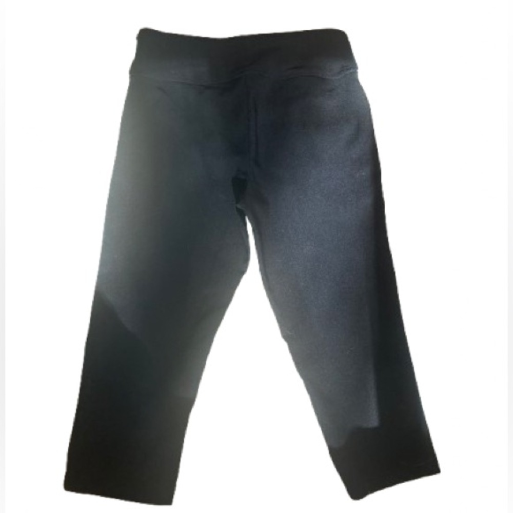 Lily Morgan Black High-Rise Side-Zip Capris - Size S